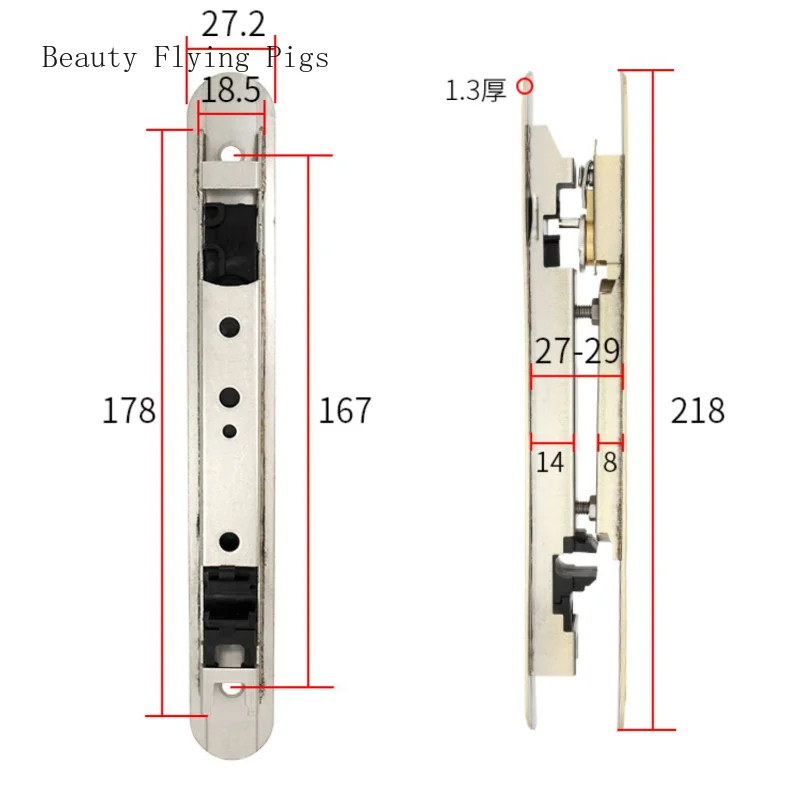 1 set of stainless steel bridge cut aluminum alloy door and window hook lock balcony sliding door bar lock hardware accessories