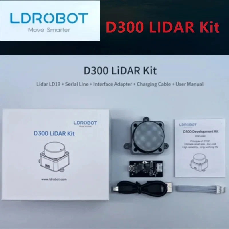 LDROBOT D500 Lidar Kit DTOF ROS Car SLAM Navigation Scanning Laser Radar Sensor Support ROS1 and ROS2 for Indoor and outdoor