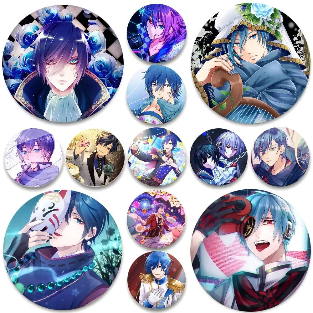 VOCALOID KAITO Abzeichen, rundes Abzeichen, Weißblech, Münzbrosche, Kleidung, Rucksack, Zubehör, Anstecknadel