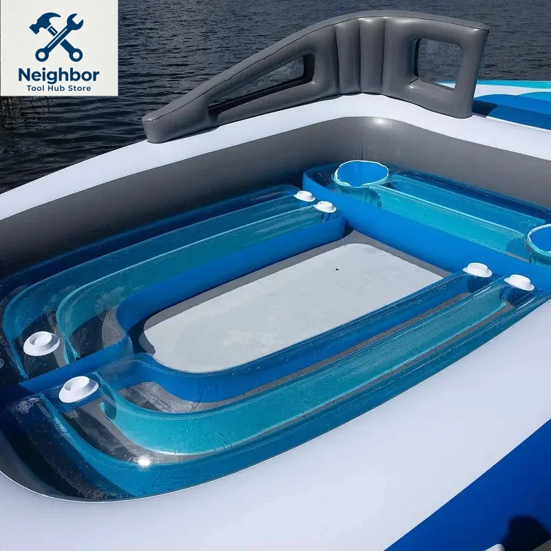 New -Person Speed Boat Huge Floating Island Bay Breeze Party Inflatle Amusement Facility