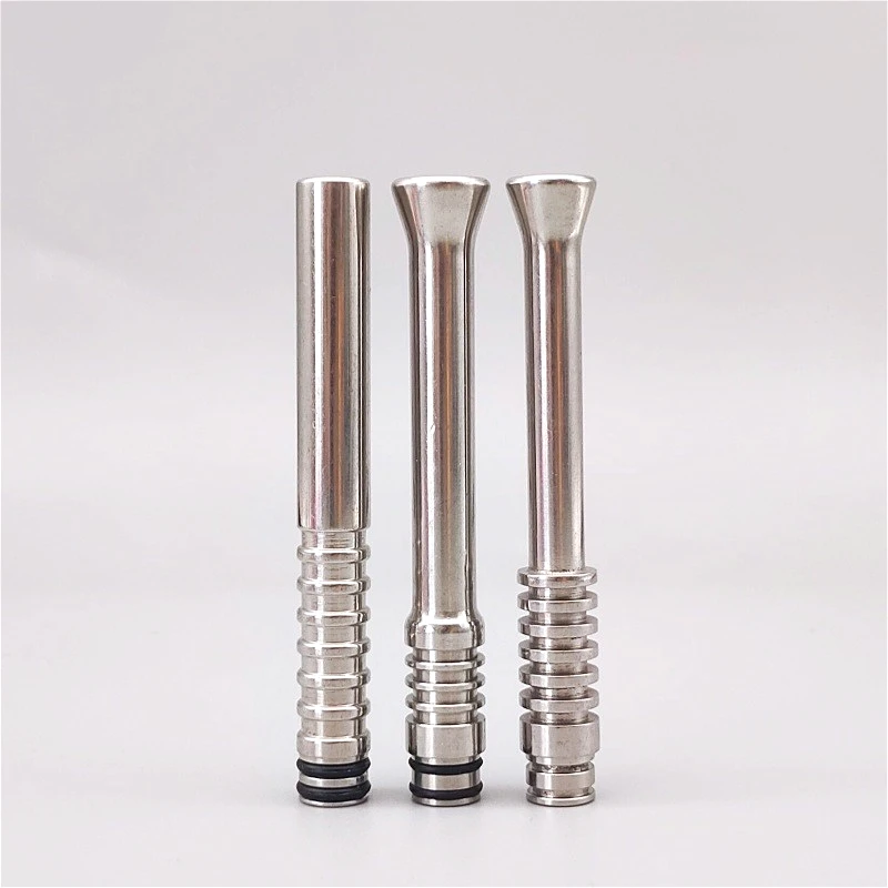 1 unidad de boquilla de goteo de acero inoxidable 510, 65mm/70mm/76mm de largo, con unión recta tipo pajita, estilo aleatorio