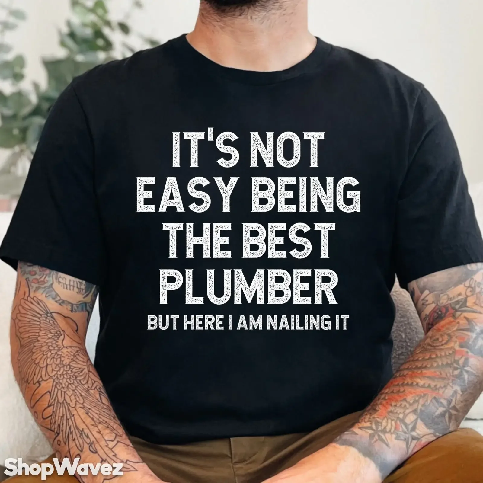 Men s Plumber T Shirt Funny for Husband Coworker Humor vintage Washed Top For Everyday Wear homme Slightly designer clothes