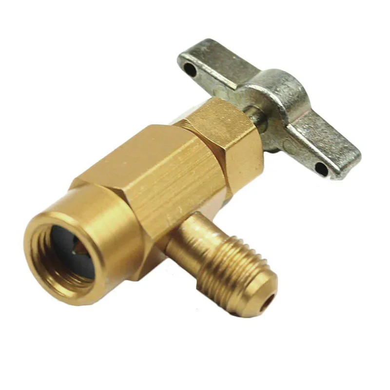 1/4 Zoll Gewindeadapter R-134a Kältemittel-Dosierflaschenöffner Ventil 60*35mm Auto-Klimaanlage Autozubehör – Detail 5