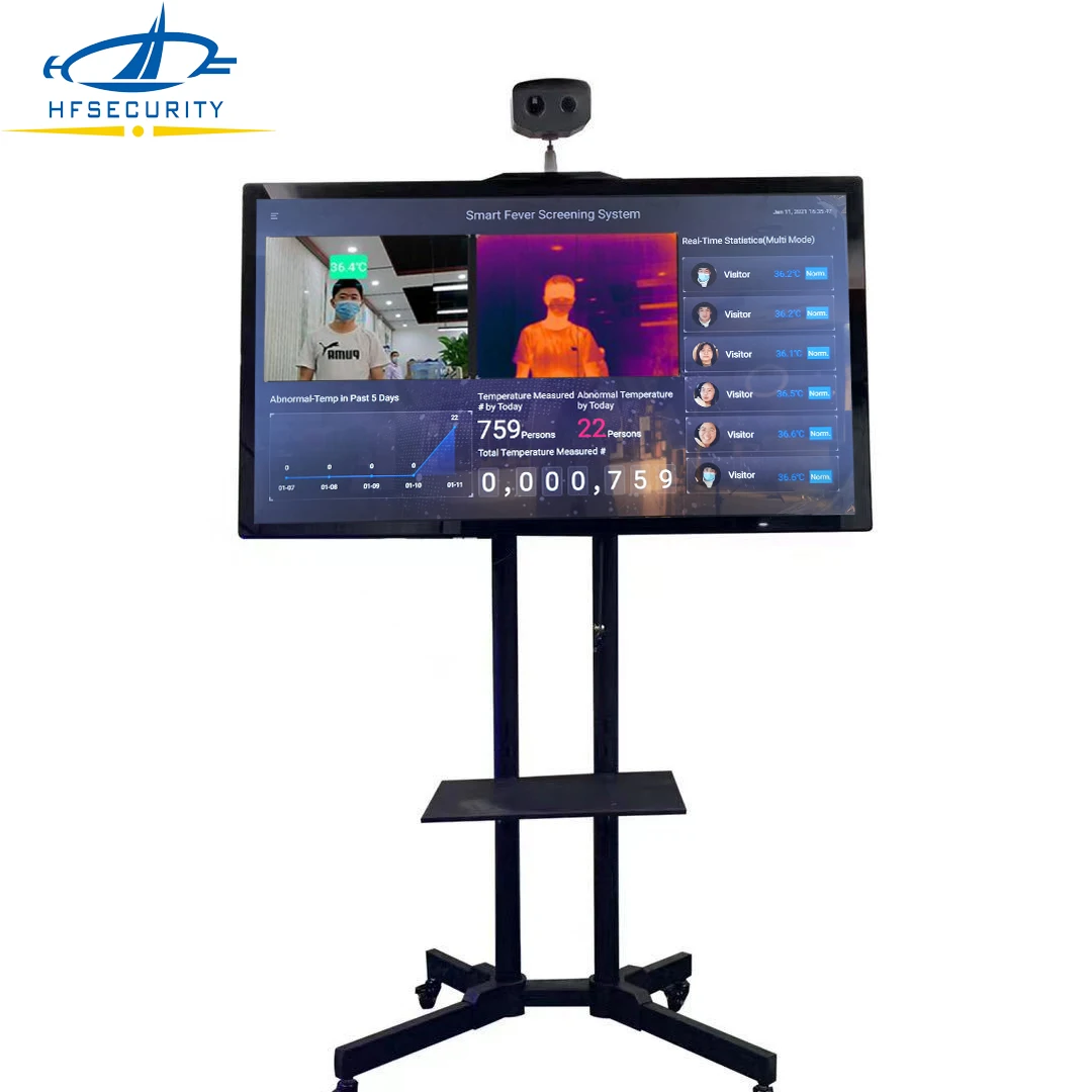 

Biometric Face Recognition Wifi FBI Certificated Free SDK Home Security CCTV Camera with Temperature