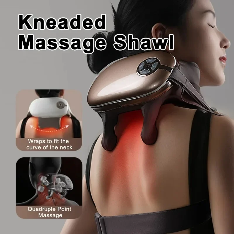 【Best-selling】 Neck And Shoulder Body Relaxation Massager Wireless Shoulder And Back Kneading Massage Shawl Trapezius Neck Cervi