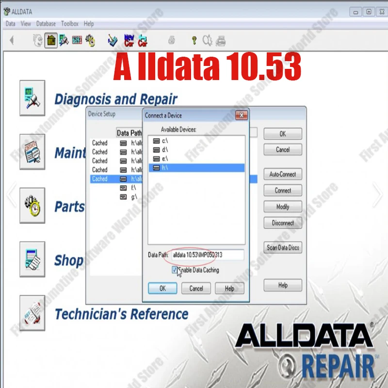 Newest alldata 10.53 software auto repair alldata software All data car software with Wiring diagram and unlimited laptop instal