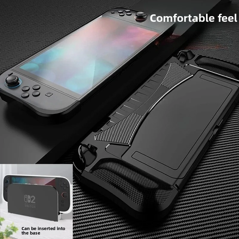 Für Switch 2 Dockbare Schutzhülle Verbesserte Schutzabdeckung Ergonomische Komfort-TPU-Griffschale Dockbare Hülle für Switch 2