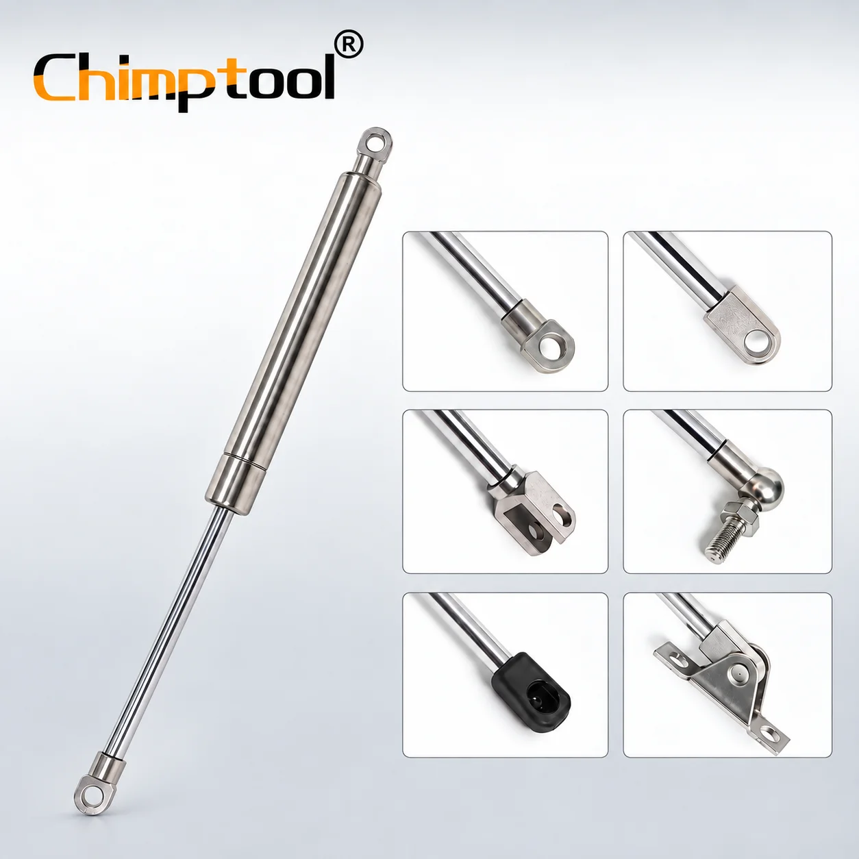 1Pc 316 Stainless Steel Gas Spring 300/340/350/390/400/450/470/480/500/537/550/580/600/650/700/765 mm Universal Shock Absorber