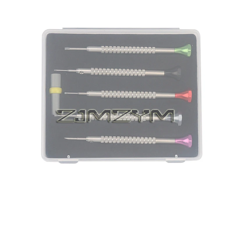 Tournevis de montre en acier inoxydable, tailles assorties, tournevis précis, Kit d'outils de réparation de bijoux pour horloger bijoutier 5 pièces/ensemble