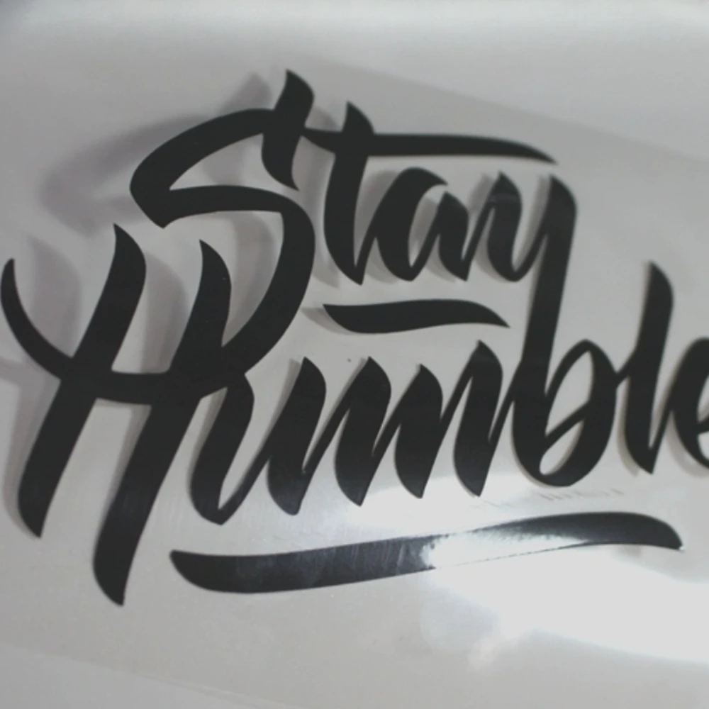 STAY HUMBLE JDM Motorcycle Stickers Self-adhesive Vinyl Decals Motorbike Fuel Tank Fairing Letter Decoration Moto Accessories