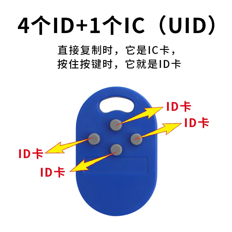 Customized.IDIC Multi-in-One Access Card Keychain Copy Blank Composite 4-in-1 Multi-Frequency Sensing Card Keychain