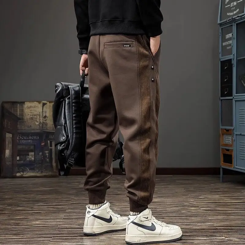 

Plain Male Sports Pants Joggers Hip-hop With Pockets Men's Sweatpants Retro Elegant Korean Fashion New in Cool Y2k Trousers