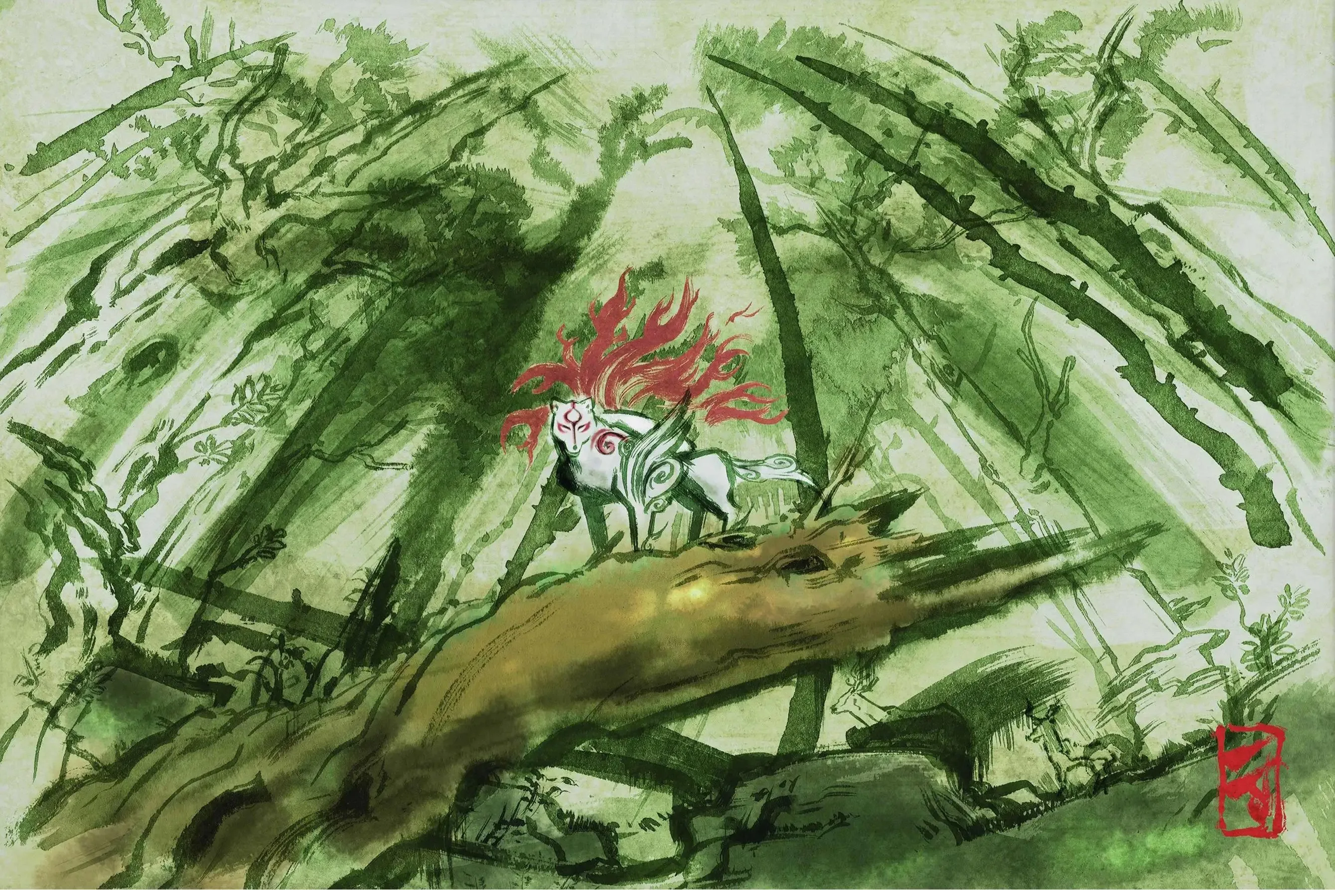 

500 PCS Jigsaw Puzzles Okami Japanese Gods Animation Family Activity Games for GameroomBedroom Livingroom Gift