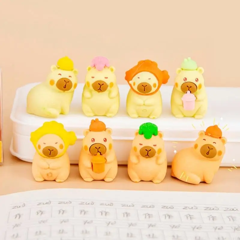 K1AA Pack из 4 новизных ластиков для животных для студентов Kid Game Rewards Christmas Stocking Fillers Легко стирать резиновые