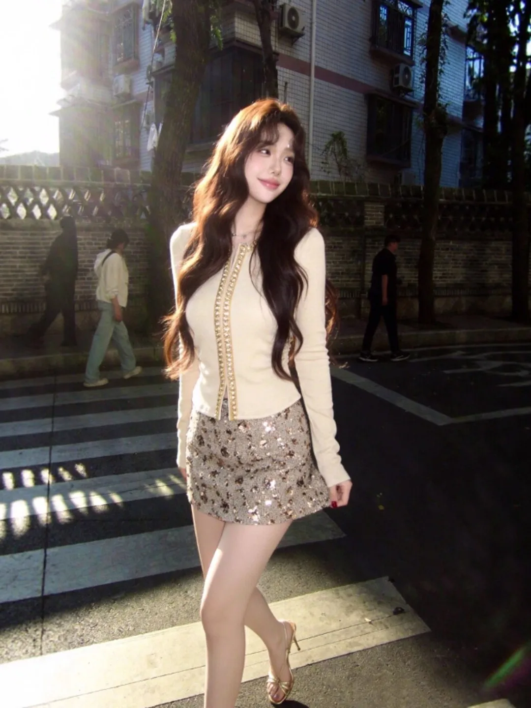 

Soft Wind Unique Knitted Top And Half Skirt Two-Piece Set Anti-Aging Whole Outfit Summer 2026 Korean Style Comfortable Long S...