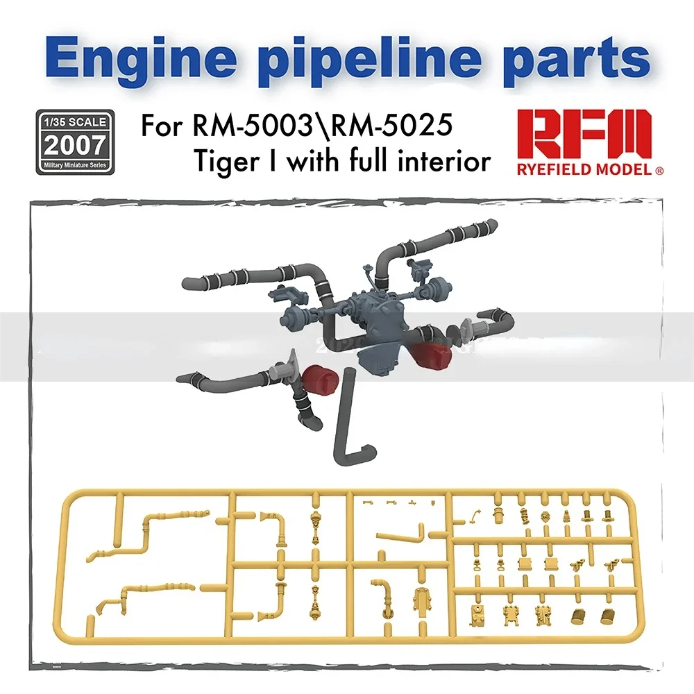 [Ryefield Model] RFM RM-2007 1/35 Tiger I Engine Pipeline Parts for RM-5003/5025