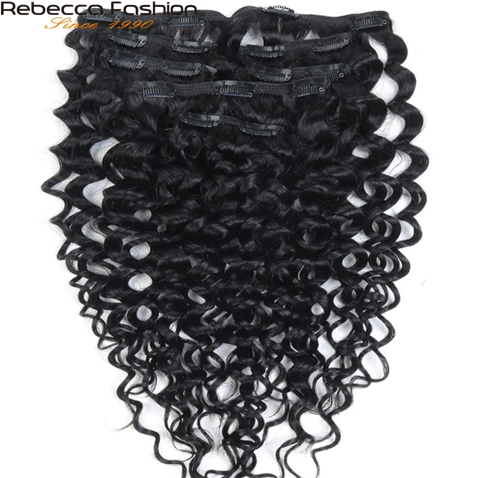 Jerry encaracolado grampo em extensões do cabelo humano 7 pcs/pacote 120g para a cabeça cheia 12-24 polegadas loira remy extensões de cabelo p6/613 27/613 613