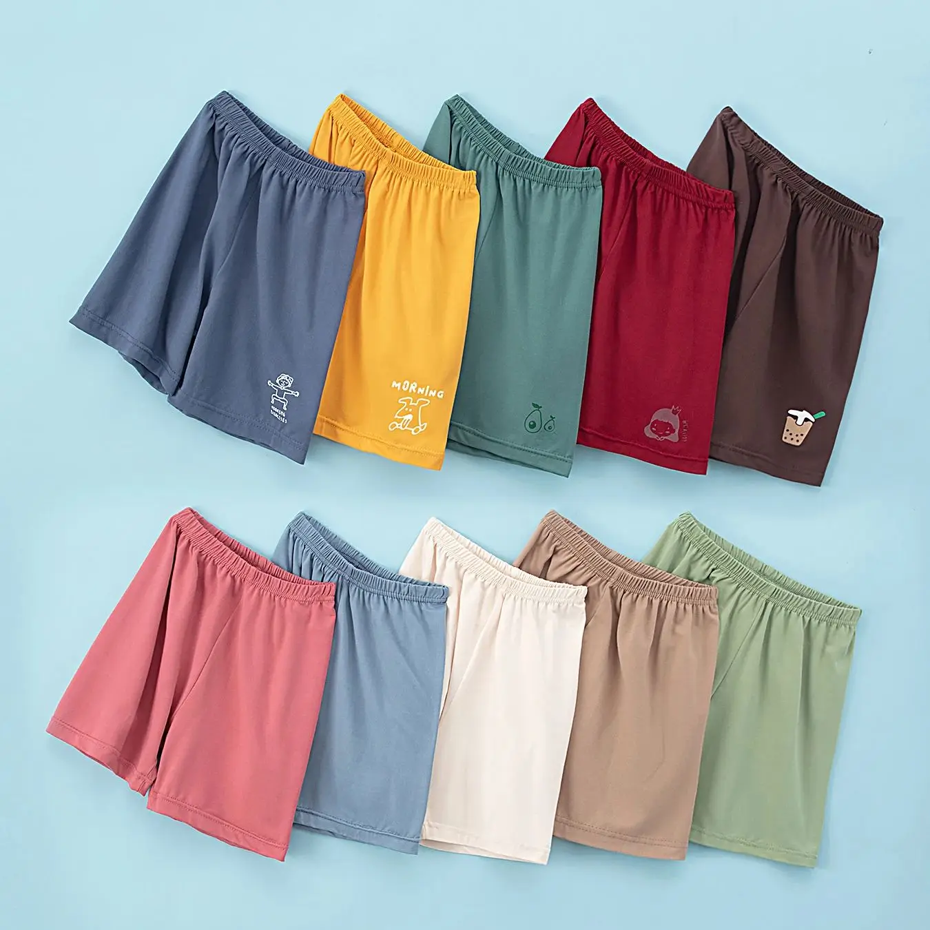 

5-Piece Children's Summer Candy-colored Basic Shorts Boy Casual Joker 5 Pants Girl Sweet And Lovely Soft And Comfortable Pants