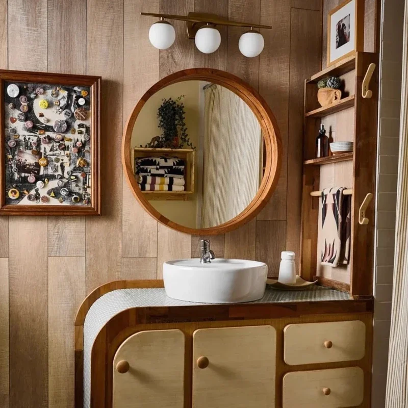 Paint Room Decoration Man Decor Home Design Long Mirror Full Length Mirror Round Wall Sticker Mirrors Live Lamp Apartment