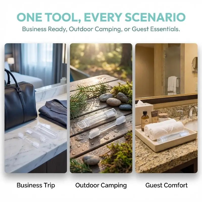 

Одноразовая складная зубная щетка: миниатюрная, портативная, с премиальной мягкой щетиной для ежедневных поездок и отпуска