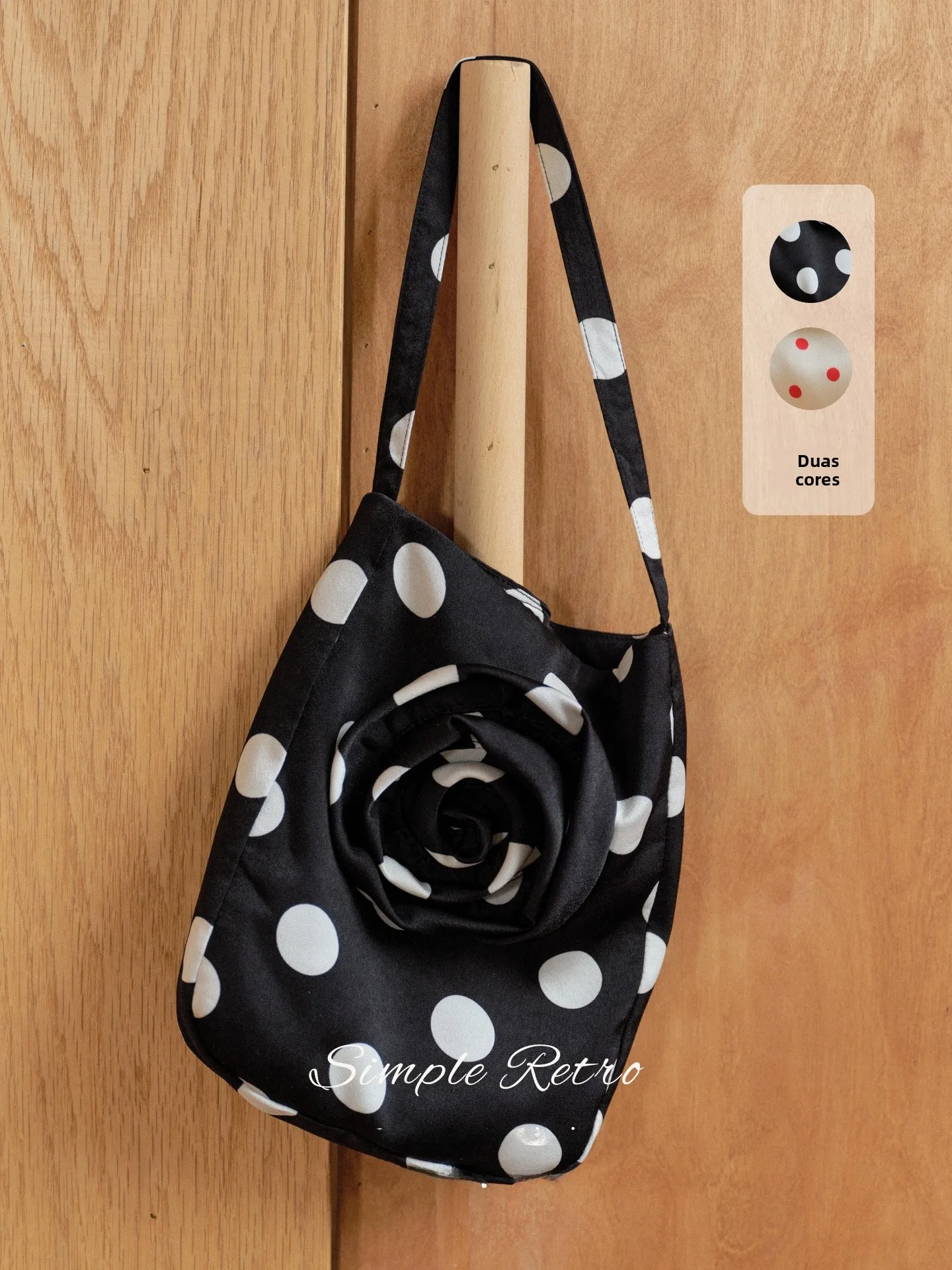 sac-a-main-delicat-retro-a-pois-avec-rose-3d-simple-et-retro-a-bandouliere-unique-texture-douce-accessoire-de-mode