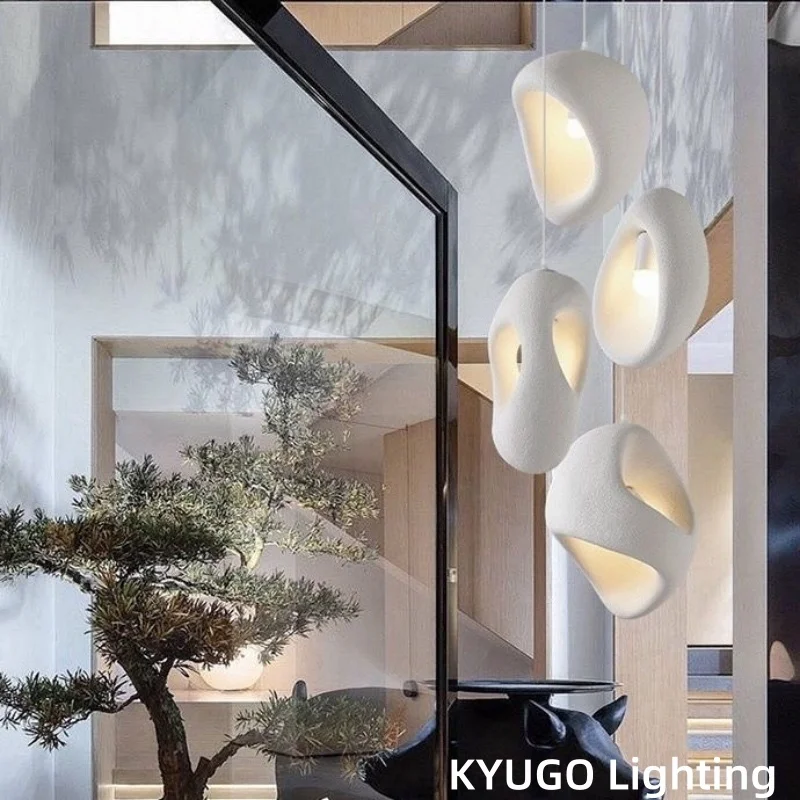 Lampade a sospensione Wabi Sabi Villa Scale Caffè Soffitto a LED Ristorante Negozio Loft Art Tavolo da pranzo Bar Lampada a sospensione Apparecchio Lustro