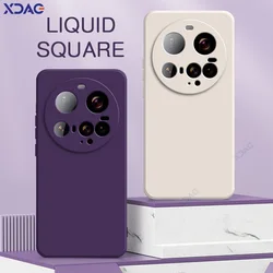 Original Square Liquid Silicone Phone Cases for Xiaomi 15 Ultra Xiaomi15Ultra 5G 360 Soft Protective Shockproof Back Cover Coque