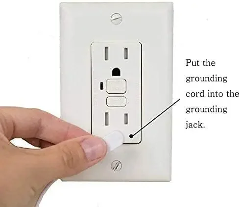 استبدال سلك التأريض ملحقات كابل التأريض لأوراق التأريض تناسب جميع الماركات الشهيرة، حصيرة بيضاء بطول 15 قدم صحية #2