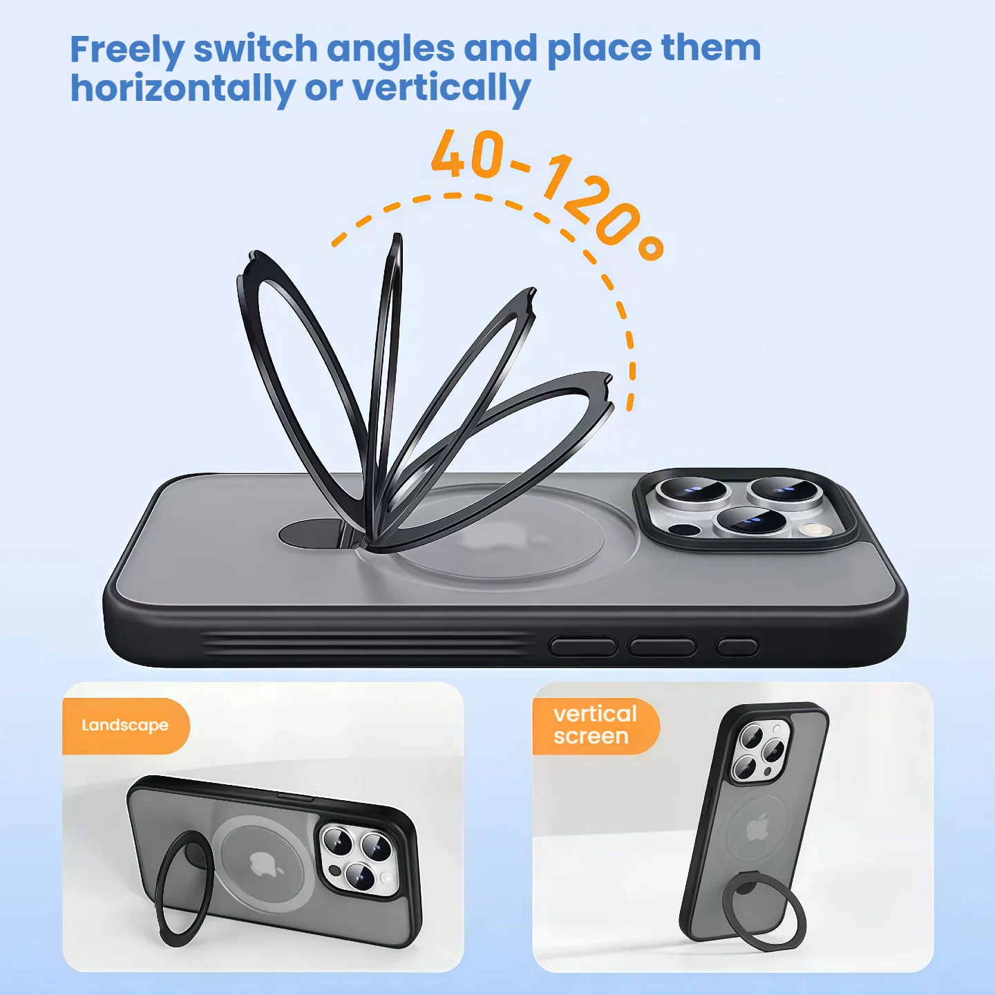 Para iPhone 16/17 Pro Max Capa de telefone magnética - Carregamento sem fio MagSafe e proteção total