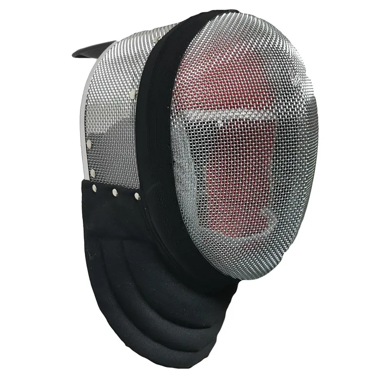 350NW HEMA mask with high strength bib fabric, Silver mask shell with black bib