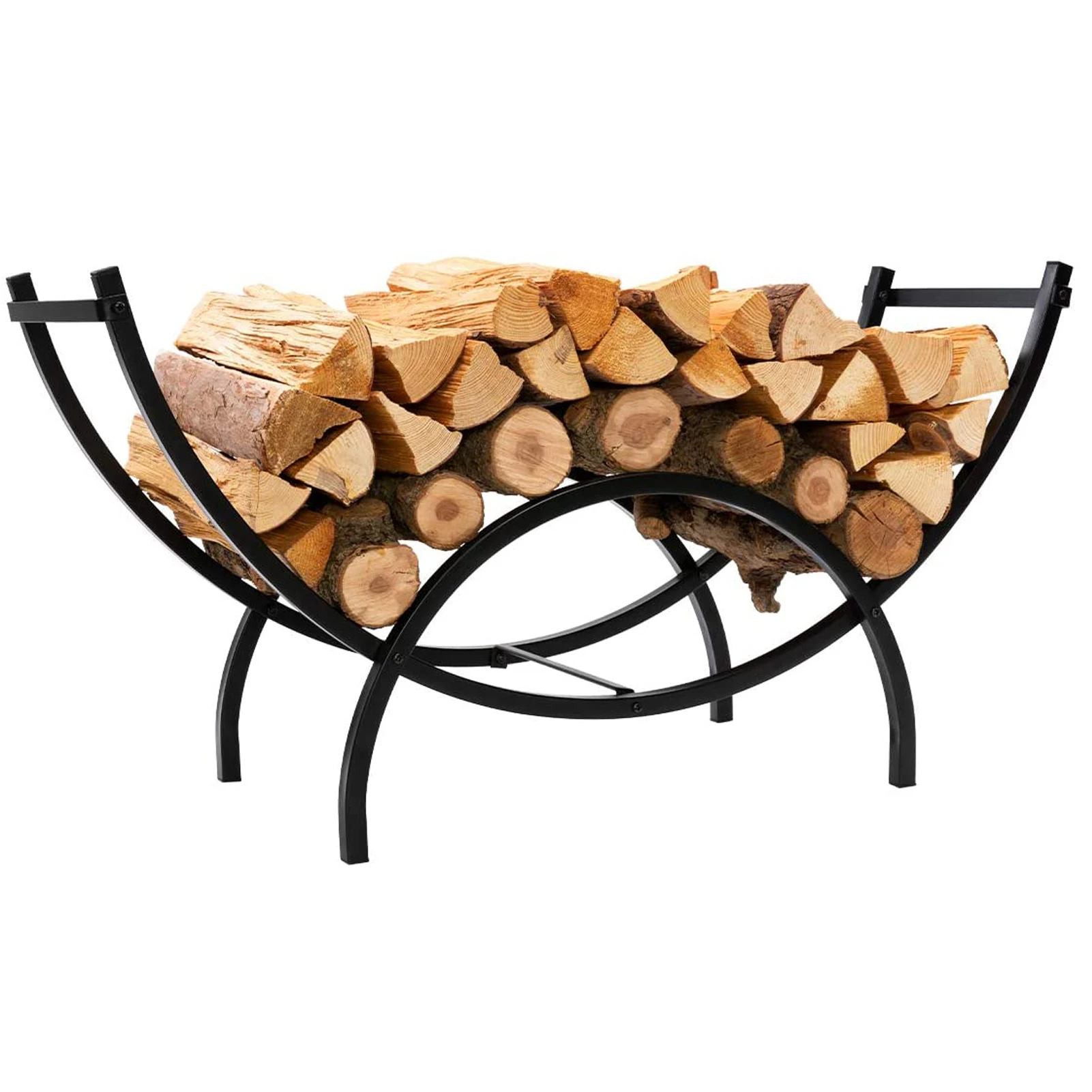 Heavy Duty Indoor/Outdoor Firewood Racks Log Rack Half Round for Wood Storage Firewood Rack