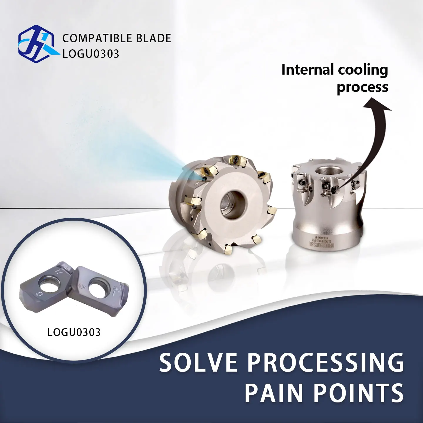 MFH03R alimentation rapide 50 40 63 80 fraisage des canaux de liquide de refroidissement tête de coupe alimentation rapide surface refroidissement coupe insert LOGU030310ER