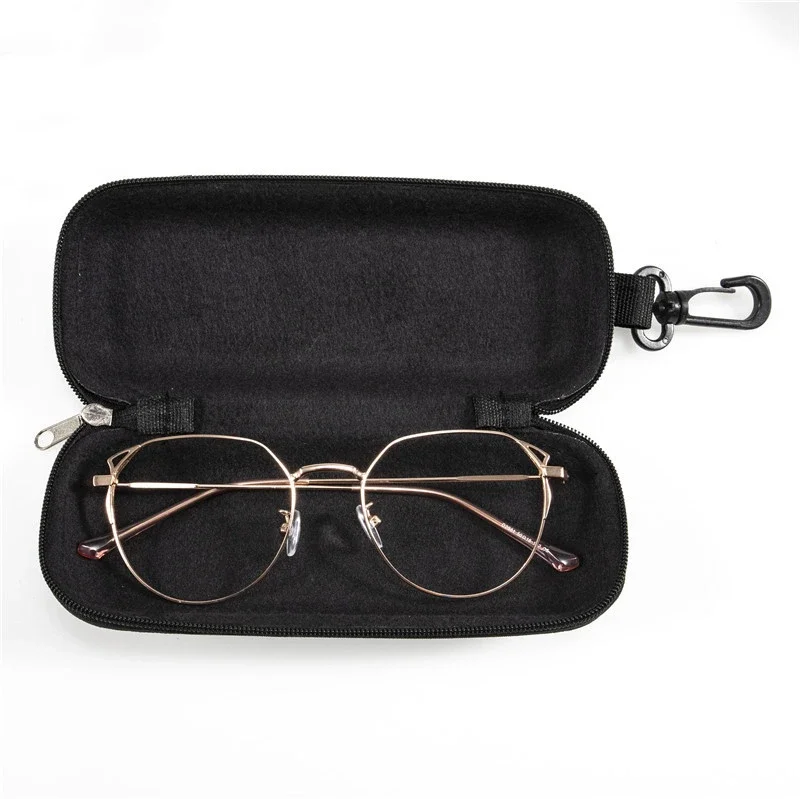 Miopia Optical Lens Storage Box, Pequeno quadrado Mat Pattern, Couro Zipper Glasses Case, Eva Embalagem Box Sheet, Moda