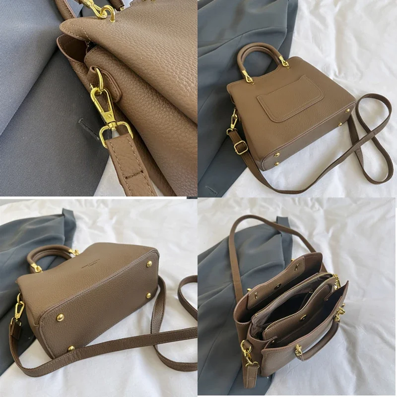 Luxury Large Capacity Tote Bag Designer High Quality Soft Leather Women Handbags Female Shoulder Crossbody Bag Fashion Ladie Sac