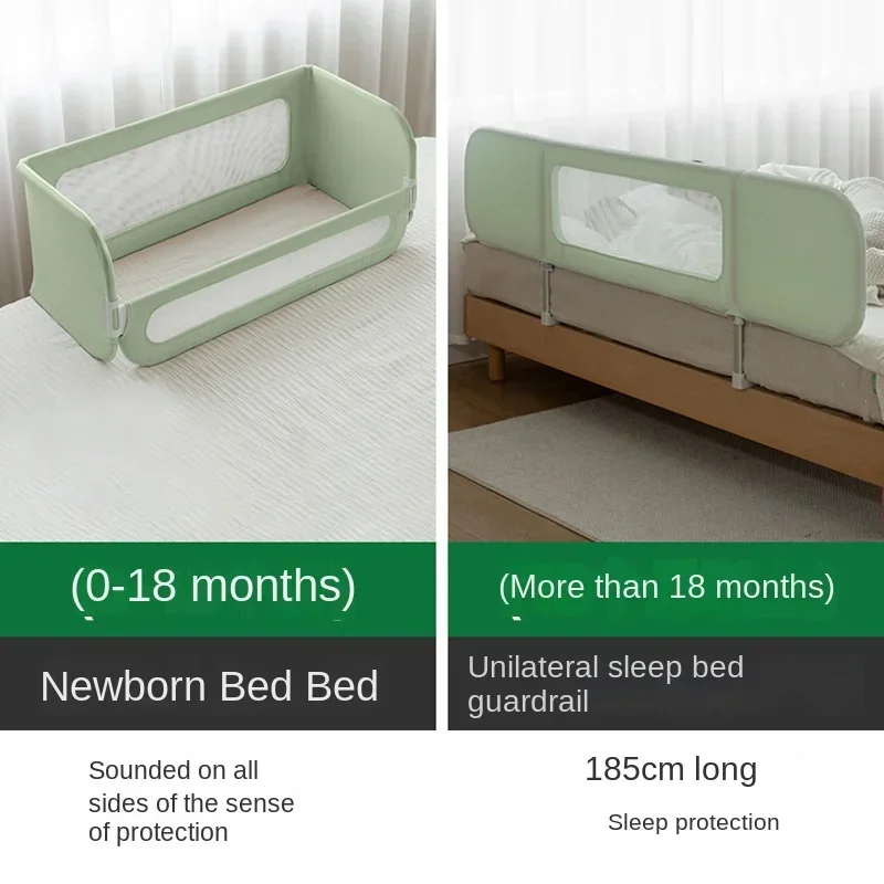 Anti Fall and Anti Pressure Baby Cribs Guardrail, Portable Corral Cradle for Newborns, Multifunctional Folding Storage Baby Beds