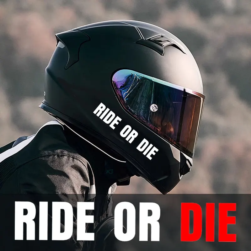 

1 шт., наклейки на мотоциклетный шлем RIDE или DIE, водонепроницаемые для DIY мотоцикла, крыла, топливного бака, скутера, велосипеда, виниловые наклейки, украшение