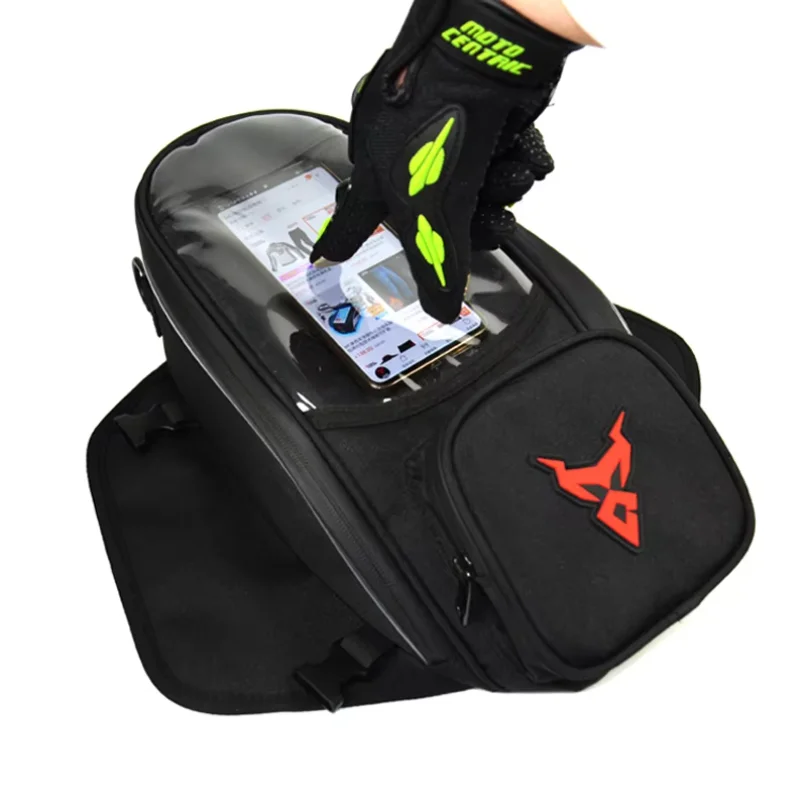 Outdoor Motorcycle Fuel Tank Bag Waterproof Magnetic Tank Bag Navigation Universal Motorbike Riding Tool Backpack