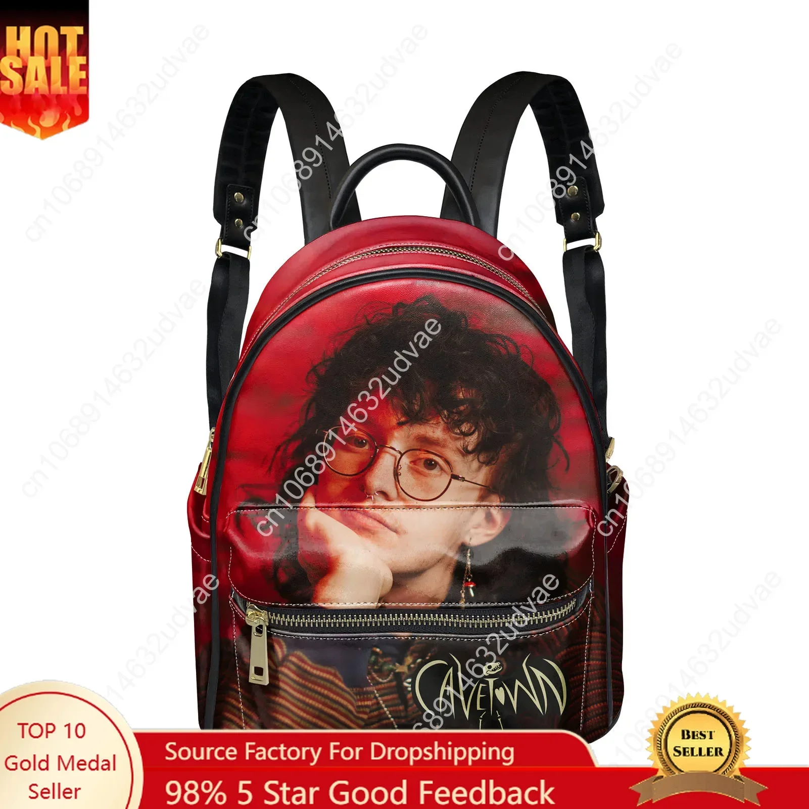 CAVETOWN Backpack Womens Men Knapsack Personalized Text Image Double Shoulder Bag Business Travel Bookbag Rucksack Gift Daypack