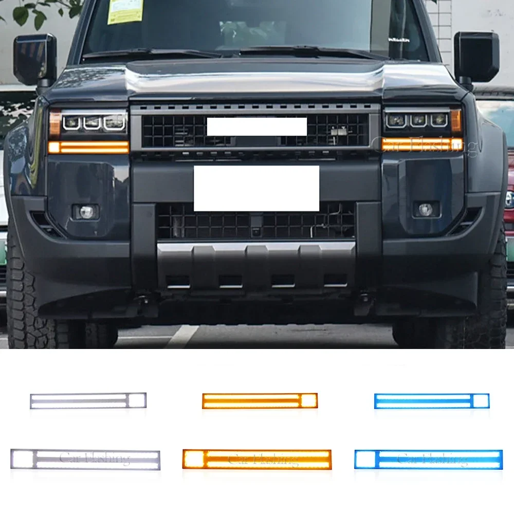 

Автомобильные светодиодные DRL для Toyota Land Cruiser Prado LC250 2024 2025 дневные ходовые огни противотуманные фары с желтым указателем поворота