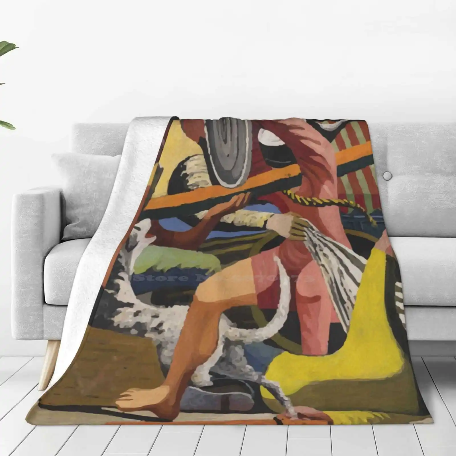 Philip Guston | Gladiators Four Seasons Comfortable Warm Soft Throw Blanket Philip Guston Guson Gladiators Abstract