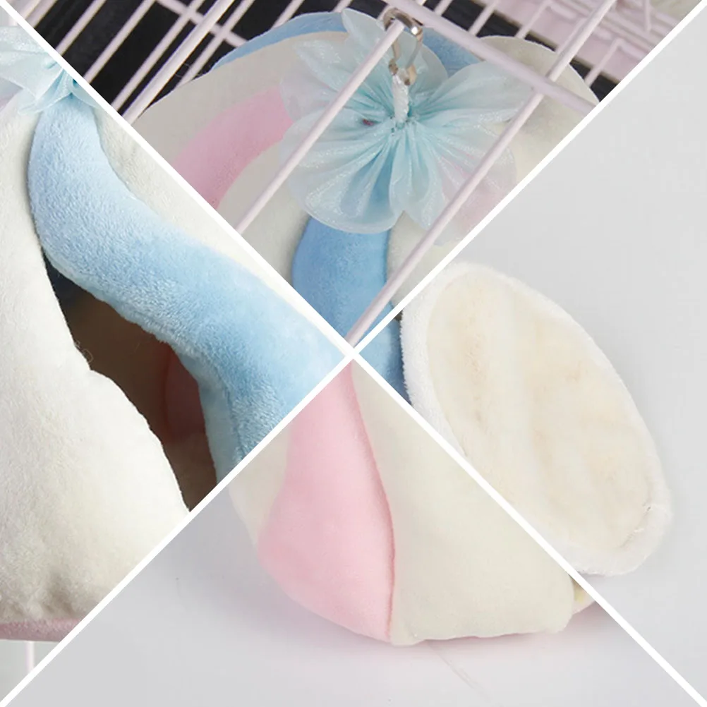 

1pc Cotton Candy Shape Cage Hammock For Small Pets Saving Machine Washable Pet Bed Hanging Nest Hamster Squirrel