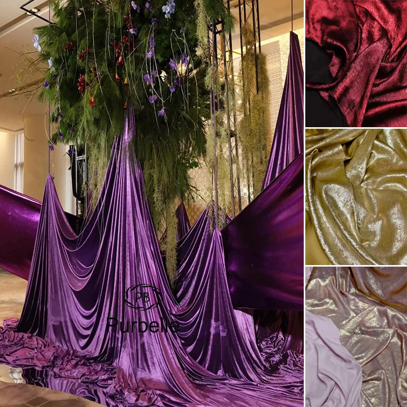 

New Bronzing Velvet Fabric By The Meter for Home Decor Dress Background Decoration Clothing Designer Material
