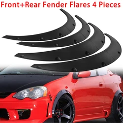 4PCS Black Universal Wheel Arch Fender Flares Cover Trim Mudguards Protective Lip Anti-Scratch Strips Car Accessories