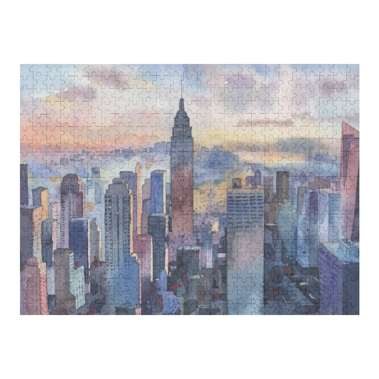 

New York Jigsaw Puzzle Custom Child Custom Name Child Toy Wooden Decor Paintings Wooden Name Custom Personalized Puzzle