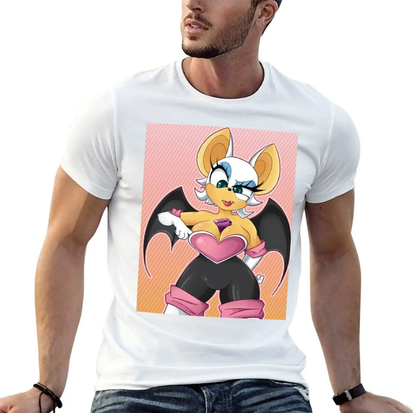 

Rouge the Bat: Stuck Chaos Emerald T-Shirt man t shirt heavy cotton t shirt for man T-Shirt