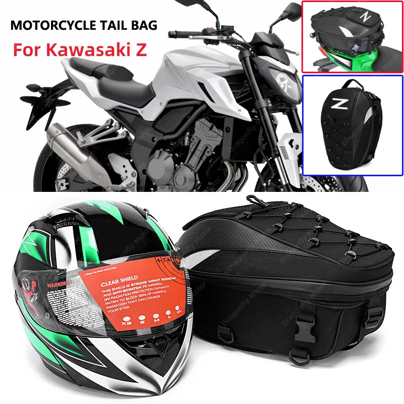 

Motorcycle Tail Bag For Kawasaki Z650 Z750 Z800 Z900 Z1000 Z250 Z400 Waterproof Large Capacity Multifunction Helmet Motocross