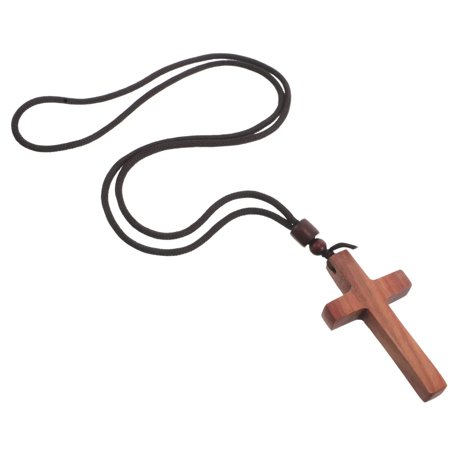 Wooden Cross Pendant Necklace Handcrafted Sandalwood Crucifix Necklace Christian Jewelry Easter Church Gift Religious Occasion