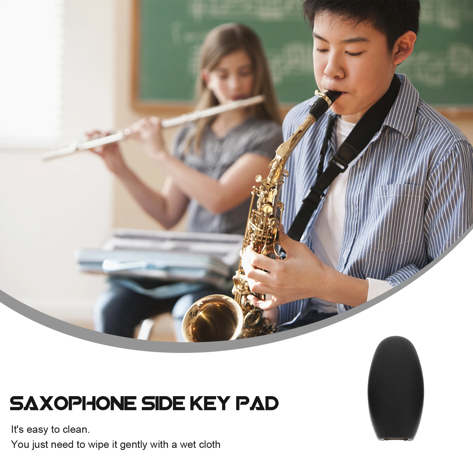 

3Pcs Saxophone Side Key Protector Black Rubber Pads for Palm Button Reliable Music Instrument Supply Easy Clean
