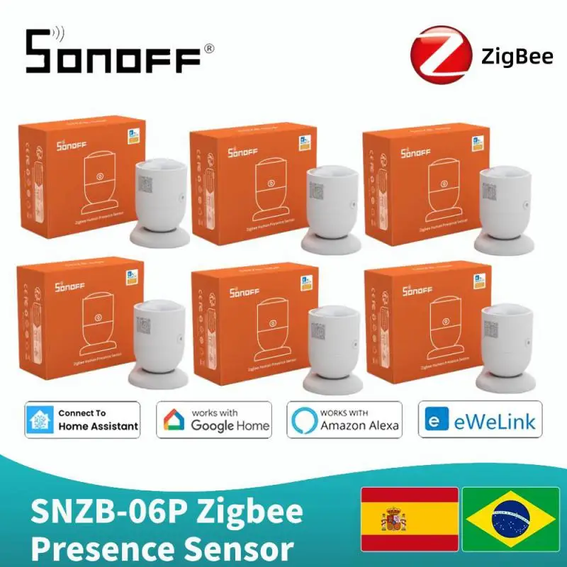 SONOFF SNZB-06P Zigbee Radar Human Presence Sensor Built-in Light Detector Support Alexa Google Home Assistant Smartthings Alice