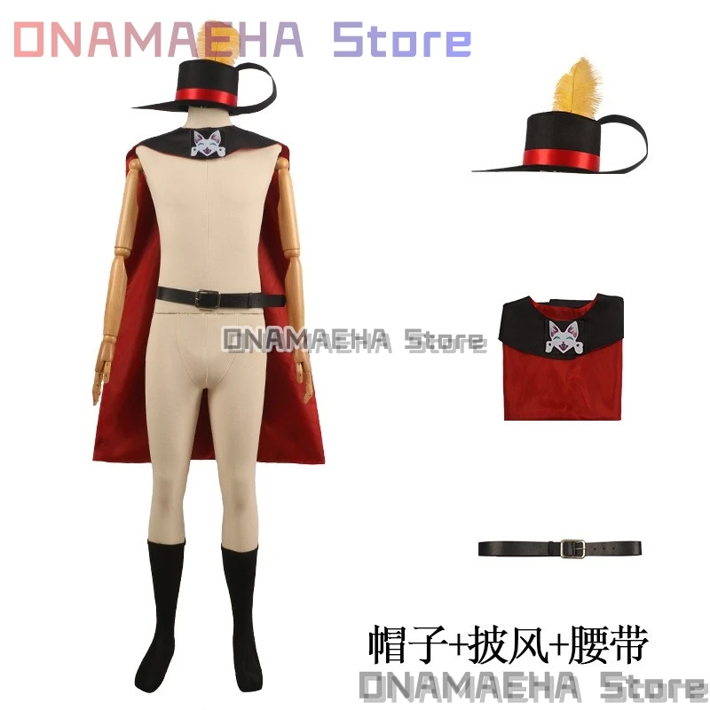 Disfraz de cosplay de espadachín Medieval de Anime Catpuss, capa de gato en bota, sombrero, cubierta de zapato, animal, disfraz de Halloween para niños y adultos personalizado